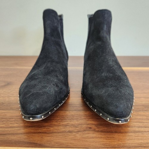 Rebecca Minkoff Madysin Black Suede Leather Ankle Bootie Boot Fall Winter Size 6 - Picture 4 of 9