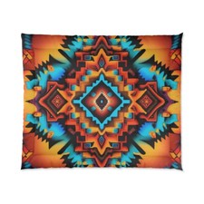 King Size Southwestern Aztec Comforter Home Decor Navajo Cabin Native American
