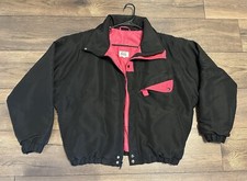 Vintage Nils Ski Jacket Women’s Medium Black Neon Pink Made In USA