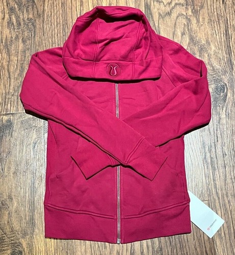 NEW Women Lululemon Scuba Full-Zip Hoodie Pomegranate Size 8