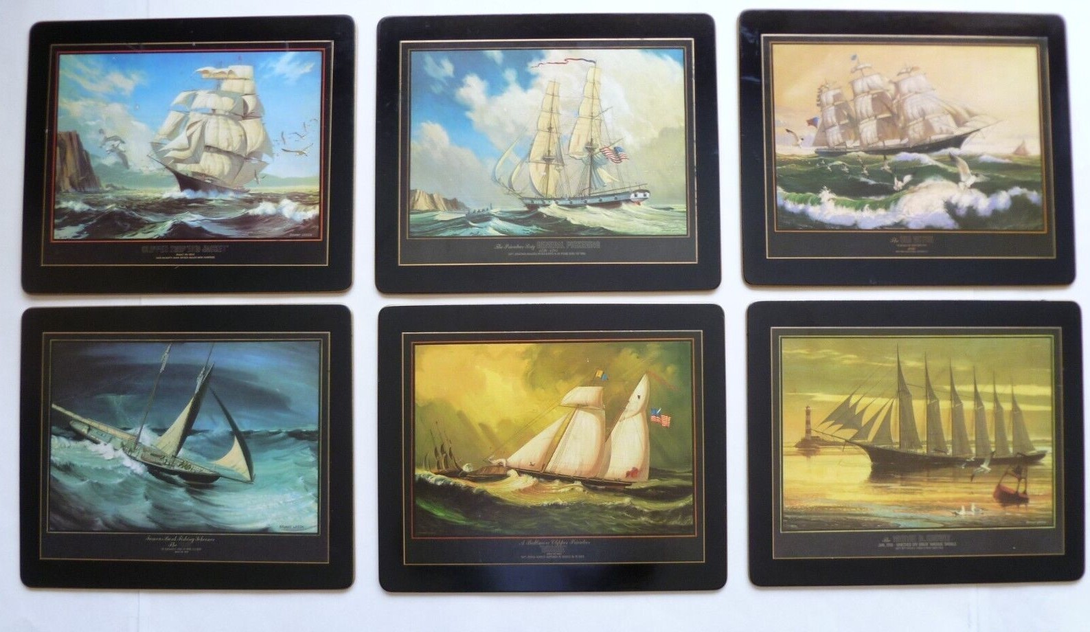 Stuart Nautical Sign 6 Vintage Stuart Leech Reproduction Prints Tall Sailing Ship Nautical ...