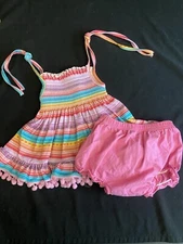 Seaux Smocked Sundress and Bloomer Set Size 18 Months (65)