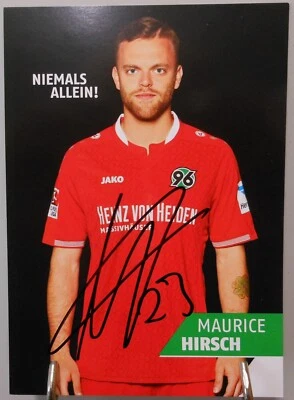 Hannover 96 Maurice Hirsch Autogrammkarte Handsigniert Saison 2015/2016 #FP410 - Bild 1 von 2