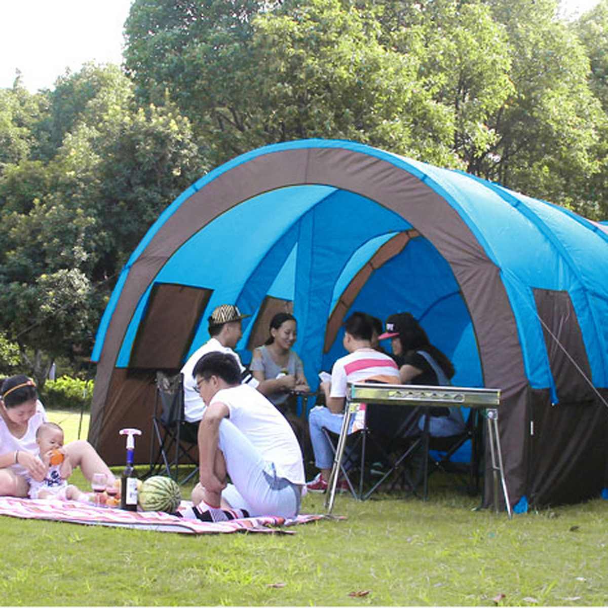 Skandika Tunnelzelt Hurricane Für 8 Personen | Camping Zelt Mit
