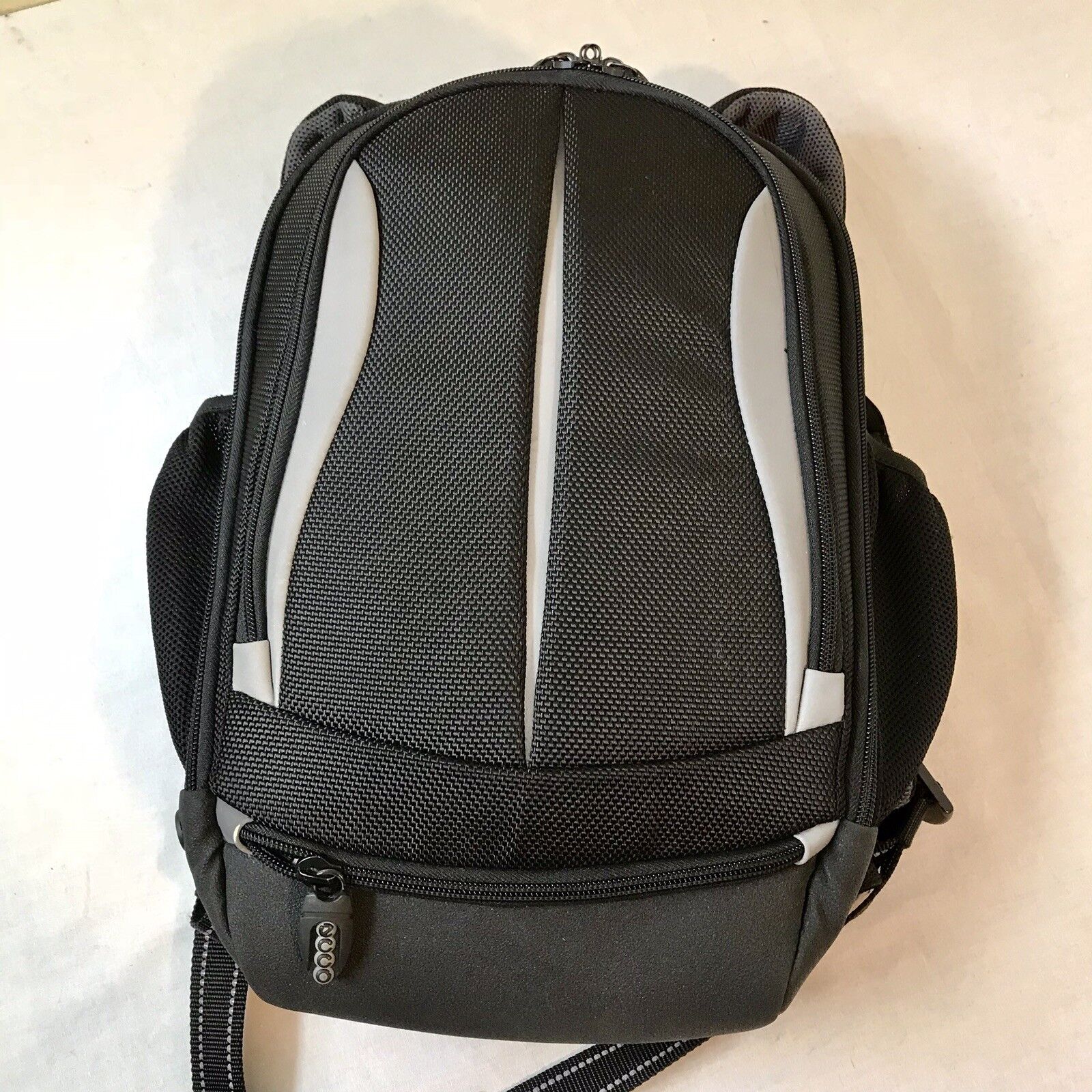 ECCO BACKPACK BLACK/GRAY NYLON NWOT