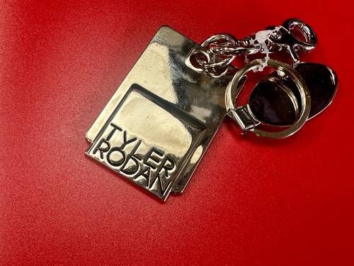 Tyler Rodan Designer Silver Tone Hanging Keychain Ring & Purse Charm Hook - Picture 6 of 10