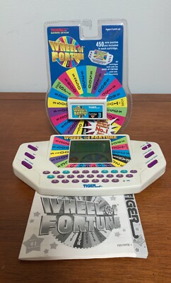 Wheel of Fortune Hand Held Game, Tiger, 1995, w/Refill Cartridge #3 Mint on Card
