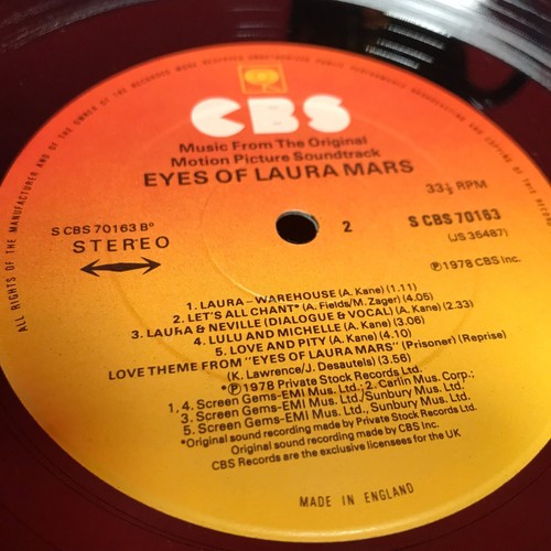 ORIGINAL SOUNDTRACK Eyes Of Laura Mars 1978 UK vinyl LP + INSERT - Imagen 7 de 7