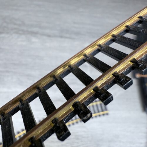 HO Scale TYCO 18" R Vintage Track Lot 9 Curved & Straight Brass Rails #1547 - Picture 13 of 15