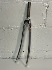 Forcella bici da strada NOS Vitus 992 Dural alluminio 1 pollice sterzo filettato logo arcobaleno