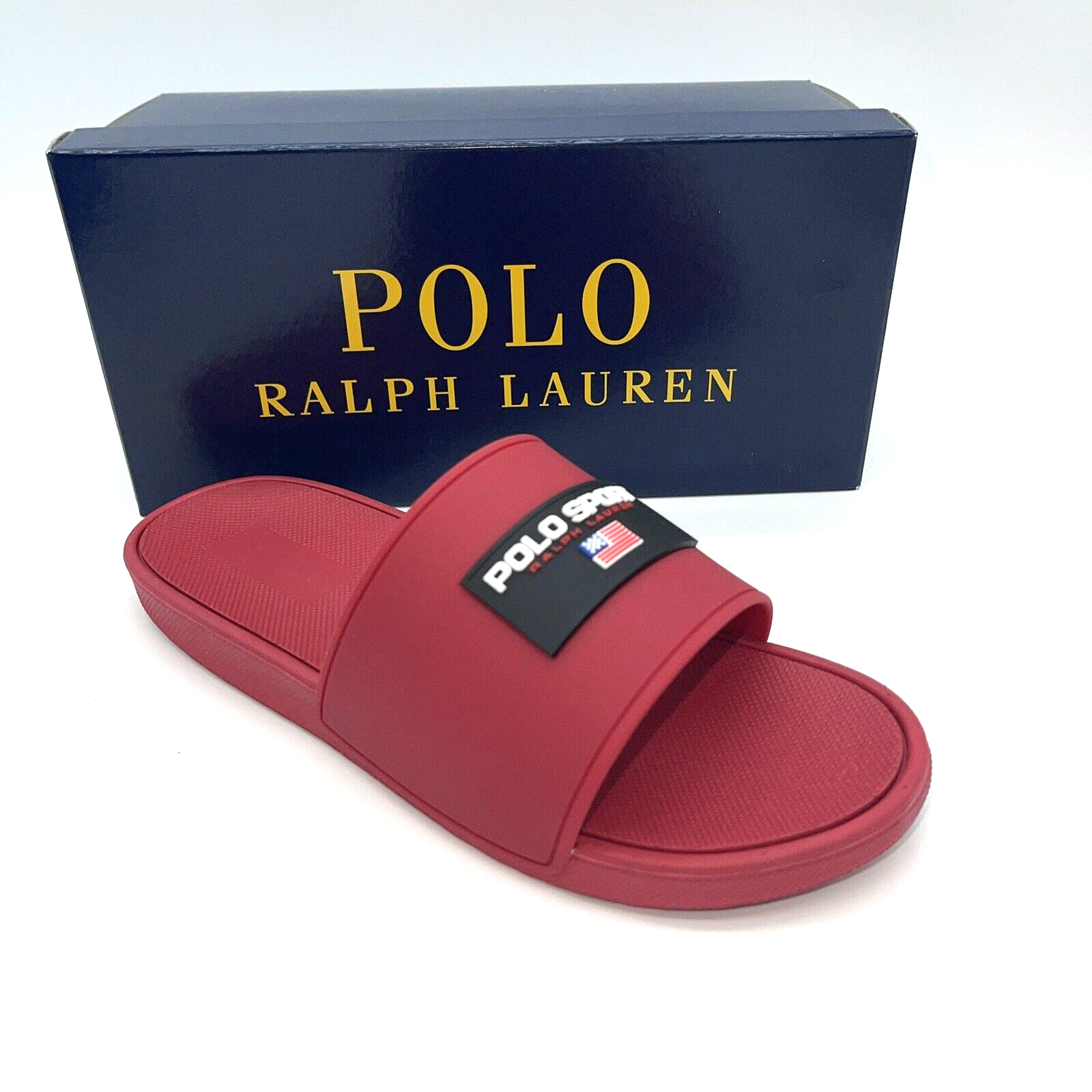 red polo slides mens