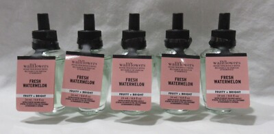 White Barn Bath & Body Works Wallflower Refill Bulb Lot Set 5 FRESH WATERMELON
