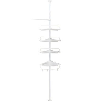 4-stufig Teleskop Badezimmer Wand Ecke Regal Gestell Dusche Caddy Aufbewahrung Organizer