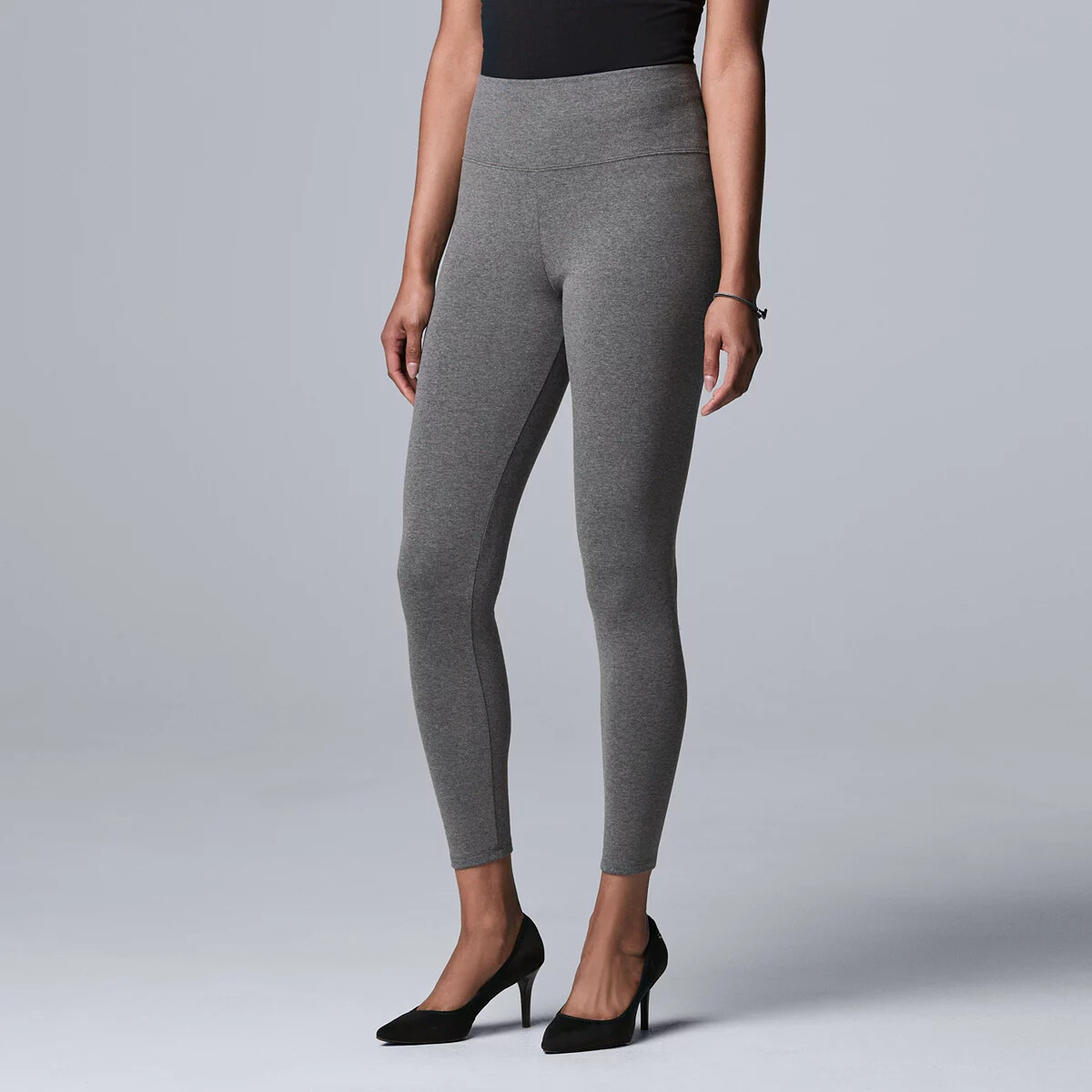 Simply Vera Wang Grey Cozy Heavyweight Cotton Live-In High Rise Legging - M  u0026 XL | eBay