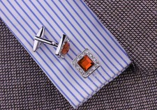 cristallo, rosso GEMELLI CAMICIA UOMO o DONNA CERIMONIA matrimonio 