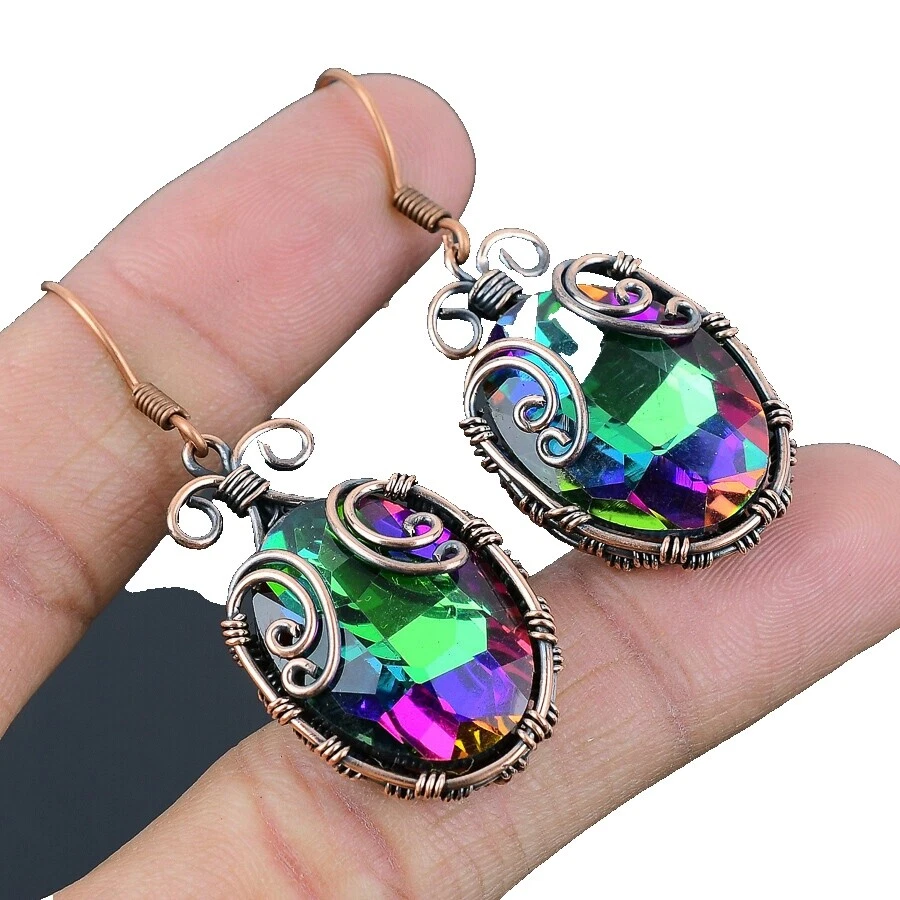 Joyería de Moda de Topacio Místico de cobre