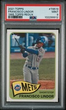 2021 Topps 1965 Redux #T65-19 Francisco Lindor PSA 9 MINT pop 1