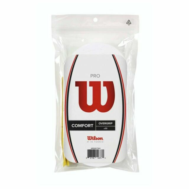 Wilson WRZ4017WH Pro Overgrip, White - 30 Pack