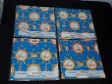 Vtg American Greetings SAILING SHIPS ANCHOR PORTHOLE Gift Wrapping paper sheets