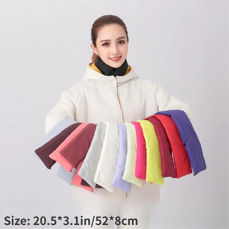 VETEMENTS Collo finto staccabile orlo tessuto collo artigianale invernale caldo per piumino imbottito