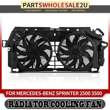 Dual Radiator Cooling Fan with Shroud Assembly for Mercedes-Benz Sprinter 3500