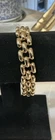 NWOT VINTAGE Panther Link High Shine GOLD TONE Bracelet. 7.5 in. FREW SHIPPING
