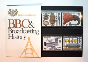 GB Stamps BBC & Broadcasting History Presentation Pack 43 - SG 909-912 MNH Mint