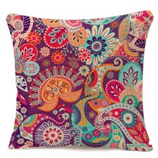 Flower Paisley Throw Pillow Covers 18" x 18" Pack of 1 Liucv025