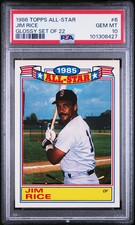 1986 TOPPS ALL-STAR GLOSSY SET OF 22 #6 JIM RICE Hall of Fame HOF LOW POP PSA 10