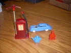Vintage KEYSTONE Service Station Items Including Pump, Car & More!