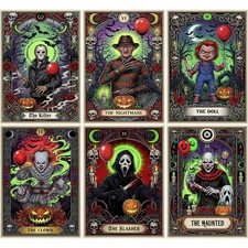 6 Pack Horror Diamond Art Kits for Adults - Halloween 5D Diamond Painting Kit...