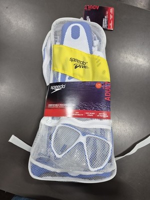 NEW Speedo Dive Snorkel Set (Fins, Mask and Snorkel) Adult L/XL With Carry Case