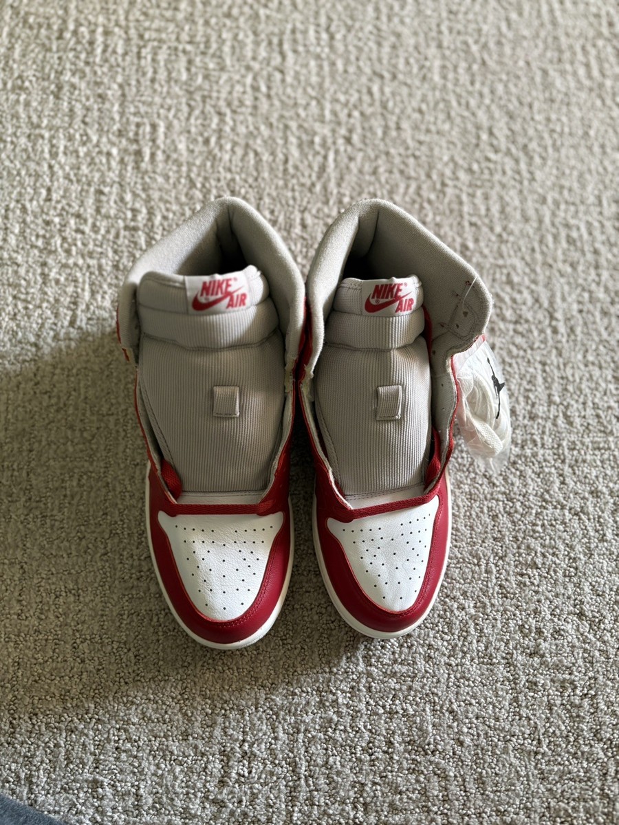 Nike Air Jordan 1 High Top Red White Retro Basketball Sneakers