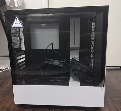 (4 FANS) NZXT CA-H510i-W1 Compact ATX Mid-Tower Gaming Case - Matte White USED