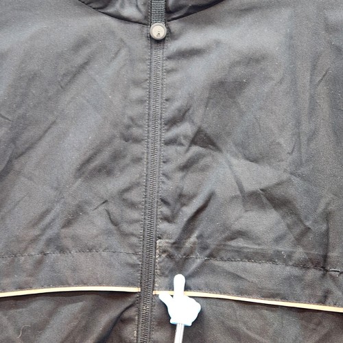 Weatherproof Performance Jacket Mens 2XL Black Gray Full Zip Windbreaker Raglan - 第 9/11 張圖片
