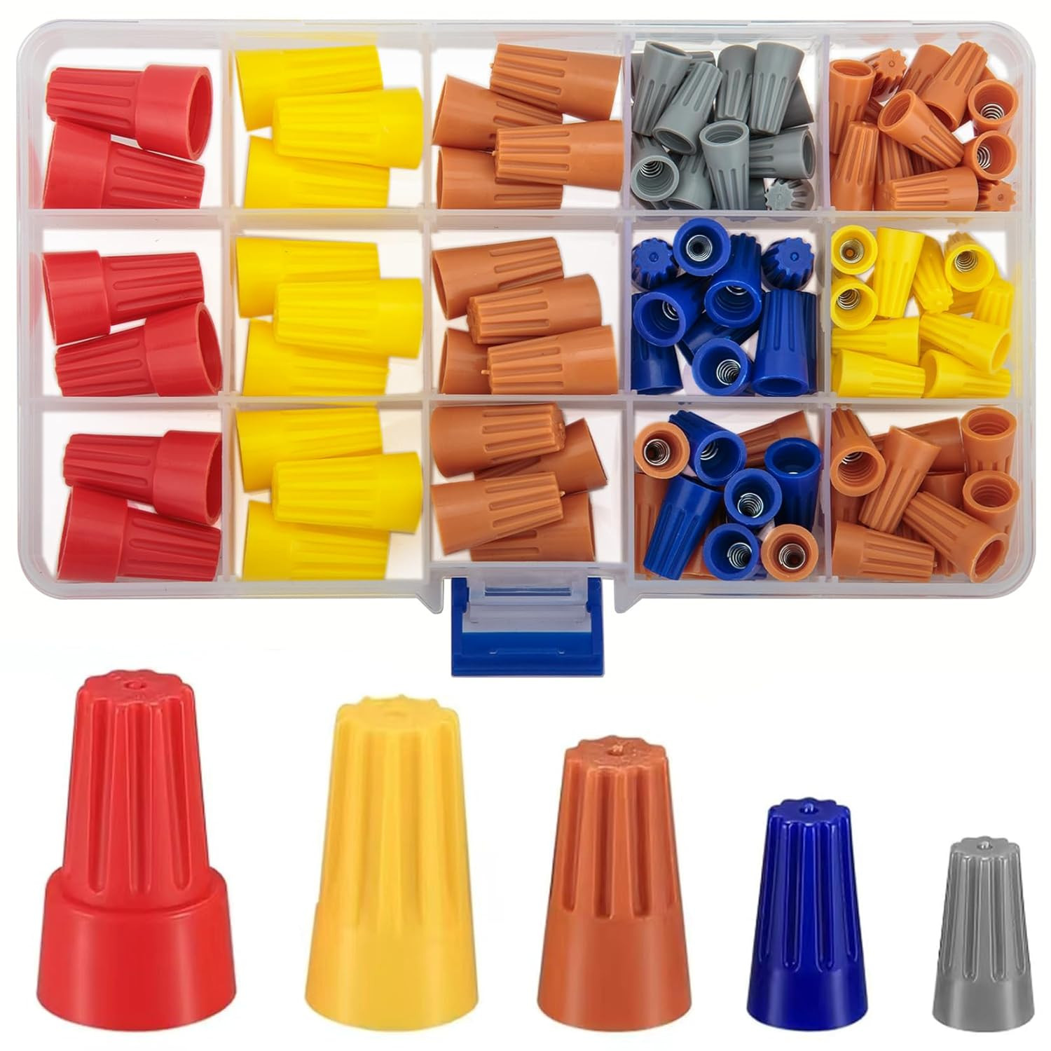 102 Pcs Electrical Wire Connectors, Screw Terminals Wire Caps, Twist Nuts Caps
