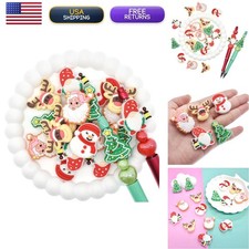 20PCS/Set Silicone Christmas Focal Beads for DIY Keychains Bracelets Necklace
