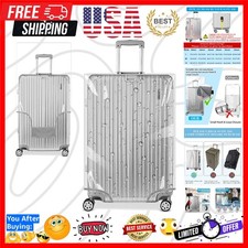 Clear PVC Suitcase Cover Tough Protector, 32 Inch Luggage Covers for Wheeled ...