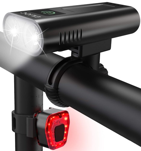 6400mAh Bike Lights for Night Riding, USB C Rechargeable Bicycle Headlight an...