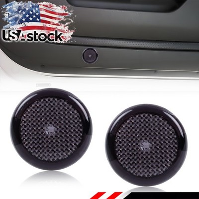 2X Smoked Interior Door Reflector Light Lenses Covers For 2006-2009 Ford Mustang
