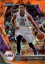 2021-22 Panini Prizm Draft Picks Prizms Orange Ice #71 Ben Simmons - BSK