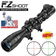 3-9X40AOEG Rifle Scope Dual Red/Green Illuminum Mil Dot Reticle Hunting Shooting
