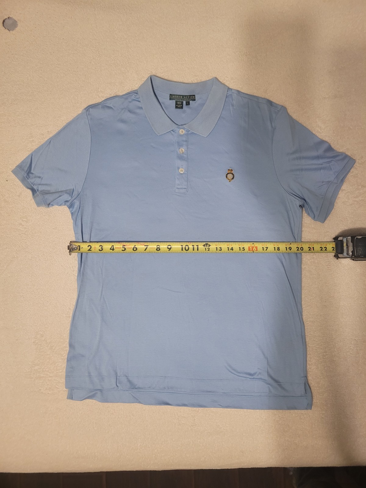 Lauren Ralph Lauren L active blue golf shirt with embroidered logo