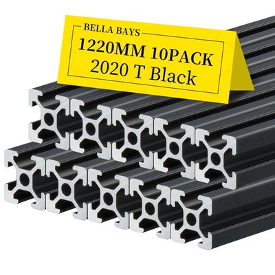 BELLA BAYS 10pcs 48 inch 1220mm 2020 T Slot Aluminum Extrusion Profile Europe...