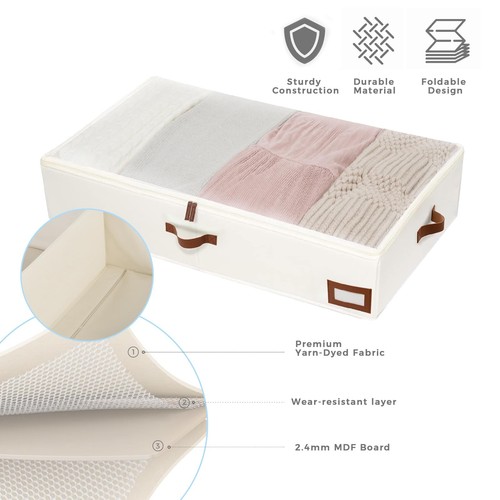 Under Bed Storage Box Featuring Robust Construction & Ultra-Thick Fabric,Clot... - Picture 5 of 9