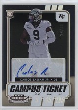 2021 Contenders Draft Picks Campus Ticket 20/99 Carlos Basham Jr #158 Auto 11ur