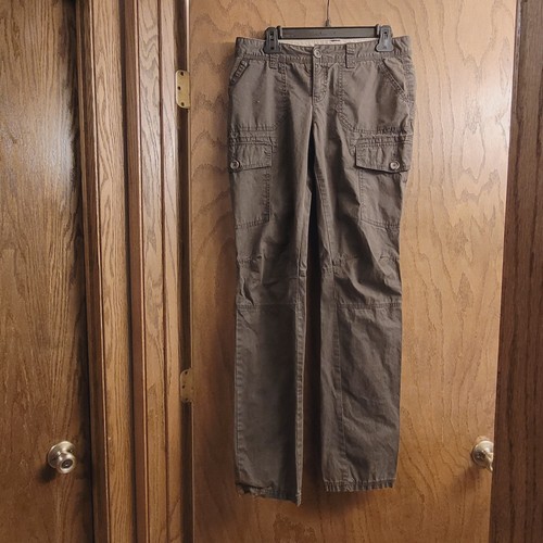 PANTALONES CARGO BANANA REPUBLIC MUJER TALLA 6L VERDE/GRIS - Imagen 8 de 9