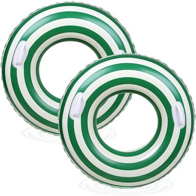 Large Striped Pool Floats- Inflatable Pool Floats for Adults- 2 Pack Striped ...