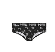 Victoria's Secret PINK Logo Hipster Panty Black Crest