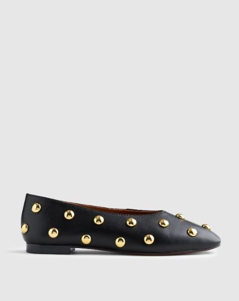 Madewell The Mylie Ballet Flat Women’s Leather Square Toe Shoe